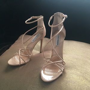 Gorgeous Steve Madden Nude Strappy Heels Size 8